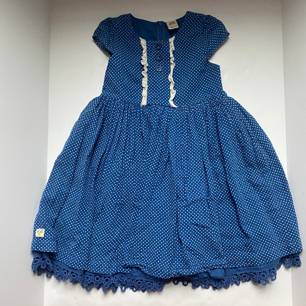Wildflowers Blue Retro Polka Dot Dress